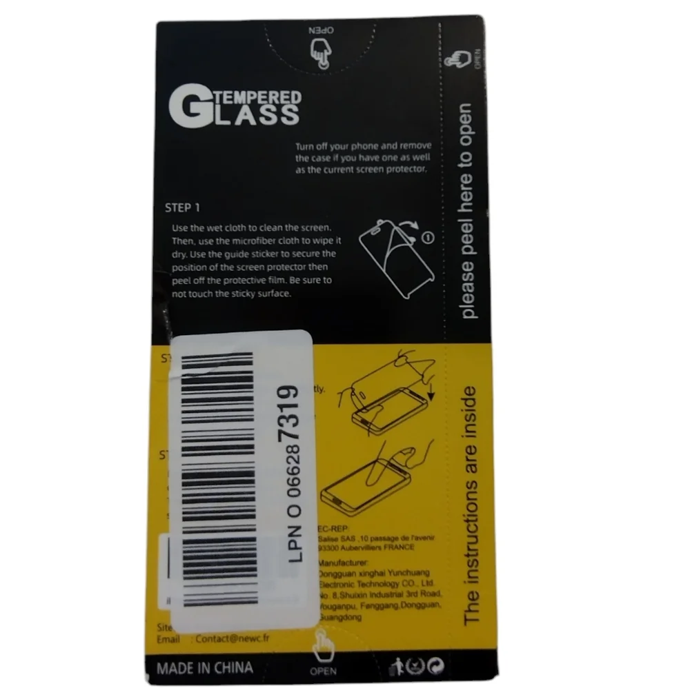 NIB 2/$10 New'C Tempered Glass Screen Protector for iPhone